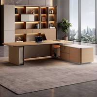 Bureau de direction en bois CEO Ascend and Descend, mobilier de bureau, bureau de direction au design moderne, plateau en bois de noyer