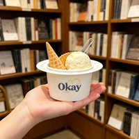 Vaso de helado con diseño personalizado y logotipo, 3oz, 5oz, 8oz, con tapa de papel, diseño gratuito, muestra gratuita de prueba, empaque para helado