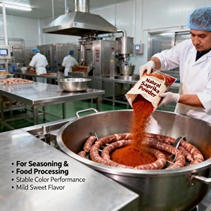 Pimentón en Polvo para Procesamiento de Salchichas y Carne, Ingrediente Alimentario <span class=keywords><strong>con</strong></span> Alto Contenido ASTA - Product Image 2