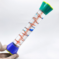 OEM gerak cair Bubbler menenangkan Fidget komunitas autisme jam pasir minyak air warna ganda pengatur waktu cair minyak jam pasir