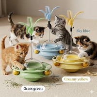 Jouets classiques et mignons pour chats avec plumes, en matériau PP, pour l'auto-amusement, la réduction du stress, balles distributrices de nourriture et menthe
