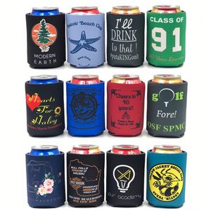 Porte-canettes isotherme pliable en néoprène de 3 mm d'épaisseur pour canettes de bière - Product Image 1