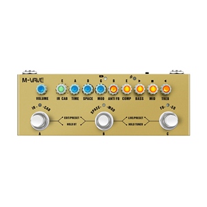 M-VAVE Cube Baby AC 金属吉他多效果踏板 IR 模拟音箱模拟器 适用于调音器-便携式低音吉他处理器 - Product Image 6