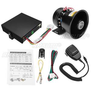 Sirène d'alarme de voiture puissante 400W 9 tons, haut-parleur de sirène de police, klaxon de voiture 12V avec système MIC et télécommande sans fil - Product Image 2