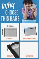 BSCI personnalisé grande pochette portefeuille ignifuge sacs d'argent résistant à l'eau et au feu sac de documents ignifuge