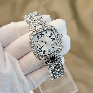 Montre carrée pour femme Starry Sky Diamond, cadran à chiffres romains, montre à quartz, bracelet, montre-bracelet pour femme avec strass - Product Image 1