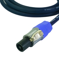 Fabricant professionnel de câbles audio pour enceintes, assemblage de câbles à paire torsadée avec connecteurs SpeakON, gaine en PVC, blindage tressé, 4C 25A 2M