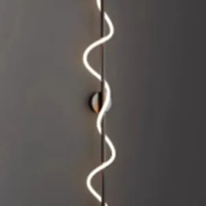 लक्जरी अतिसूक्ष्मवाद सजावटी प्रकाश रेस्तरां दीवार लैंप लिविंग रूम बेडरूम वक्र एलईडी प्रकाश