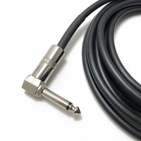 6,35 de oxígeno-1 de cobre doble apantallado reducción de ruido mezclador de audio de cable recto para doblar segundo núcleo de un solo tono cable