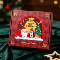 Boîte cadeau de Noël à carreaux imprimée offset en gros, production en 72h, boîte d'expédition en carton imperméable anti-écrasement