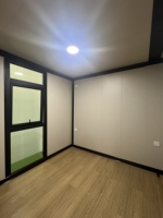 Module de maison conteneur préfabriqué de luxe, design moderne et respirant, 20 pieds, bureau prêt à l'emploi avec façade vitrée pour villa, appartement, hôtel
