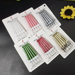 Lot de 12 bougies d'anniversaire en spirale dorées en cire de paraffine pour décoration de mariage, bar et fête - Product Image 4
