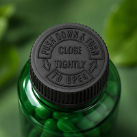 Bouteille de vitamines en PET de qualité alimentaire personnalisable en couleur avec bouchon de sécurité CRC, bouteille de complément alimentaire, prix d'usine