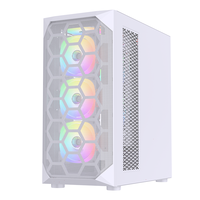 Boîtier PC de bureau Lovingcool E-ATX Full Tower en verre trempé avec ventilateur de refroidissement pour jeux, boîtier d'ordinateur en plastique