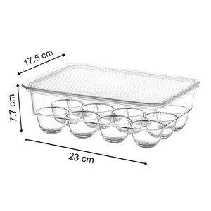 Refrigerator Stackable Egg Holder Organizers Kitchen12 Storage Plastic Egg Trays With Lids