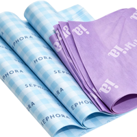 Papier d'emballage en tissu noir de luxe imprimé à l'or sur mesure, 17 g/m², personnalisé, biodégradable, pour vêtements