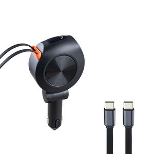 30W + 2.4A + 2.4A + 3A bốn cổng đầu ra loại C Lisen sạc xe hơi có thể thu vào 4 trong 1 USB C 2 USB sạc xe hơi với dây - Product Image 5