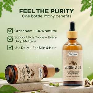 Huile de graines de Moringa Oleifera 50 ml Huile essentielle pure Anti-gonflement Éclaircissant Revitalisant pour la peau Tous types de peau Fraîcheur d'odeur Bouteille en verre - Product Image 6