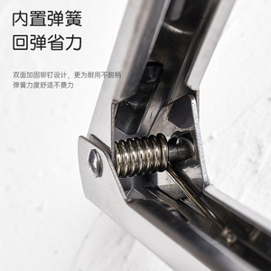 Stainless Steel Food Tongs Heat Resistant For BBQ Steak Buffet Serving Utensils Black And Red - Product Image 3