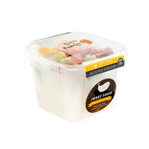 Clear food takeout box plastic cup salad takeaway box Jelly Biscuits packaging pet plastic box ice cream cup