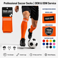 Chaussettes de football élastiques de haute qualité pour les équipes sportives, chaussettes de football professionnelles avec grip