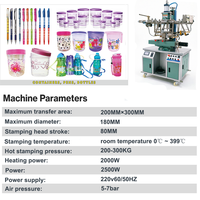Nueva Prensa de Transferencia de Calor Industrial Semiautomática con Control de Pantalla Táctil PLC para Botellas, Tazas y Contenedores, Máquina de Estampado en Caliente Neumática
