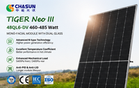 Panneau solaire monocristallin double vitrage Jinko 48QL6-DV 460-485W TIGER Neo III haute efficacité 23,02 %, garantie 15/30 ans, module PV