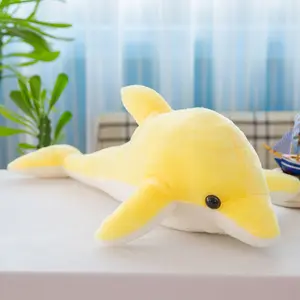CPC/CE Luminous Pillow Großhandel Sieben Farben Luminous Dolphin Doll Plüschtiere Aquarium Dolphin
