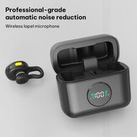 Microphone sans fil Lavalier PIX-LINK Q28 2.4G à condensateur Type-C avec suppression du bruit et indicateur de puissance pour iOS Android Live