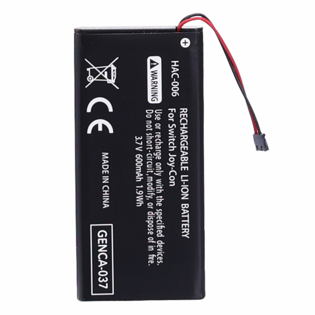 HAC-006 3.7V 600mAh Rechargeable Battery Pack for Nintendo Switch Joy Cons Replacement Li-ion Batteries