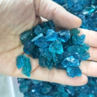Sable de verre recyclé broyé 99 % SiO2, copeaux de verre décoratifs pour terrazzo, remplissage d'aquarium, vase, aménagement paysager, pavage