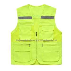 Chaleco <span class=keywords><strong>reflectante</strong></span> de alta visibilidad de malla personalizado para hombre, ropa de trabajo, ropa de construcción, chaleco <span class=keywords><strong>reflectante</strong></span> de trabajo de seguridad con bolsillos y logotipo - Product Image 4