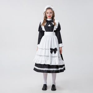 ชุดคอสเพลย์แขนยาวสไตล์อังกฤษสำหรับแม่บ้าน,เครื่องแต่งกายชุดพนักงานน่ารักชุดเครื่องแบบสีดำและสีขาวแบบคลาสสิกสไตล์บัตเลอร์อังกฤษ - Product Image 2