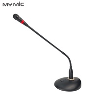 MY MIC EJ06 Microphone professionnel à col de cygne XLR à condensateur amovible avec support de bureau pour l'enregistrement de la parole en réunion