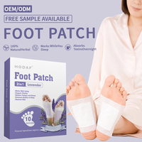 Patchs détoxifiants 2-en-1 pour les pieds avec ingrédients à base de plantes pour des soins relaxants nocturnes des pieds