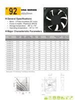 Ventilateur de refroidissement DC silencieux JEEK 9225 92 mm 12 V 0,11 A 2450 tr/min pour amplificateur audio et récepteur home cinéma