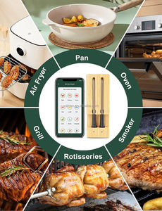 Dual Probes Digital True Wireless <b>BBQ</b> Meat Thermometer Smart IPX7 Waterproof Plastic Kitchen <b>Grilling</b> Cooking FM205 Wireless <b>BBQ</b> - Product Image 2