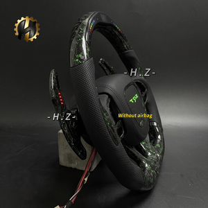 Volant en fibre de carbone forgé vert HZ avec LED pour Dodge Charger Challenger SRT Scat Pack 2016 2017 2019 2020 2021 2022 2023 - Product Image 5
