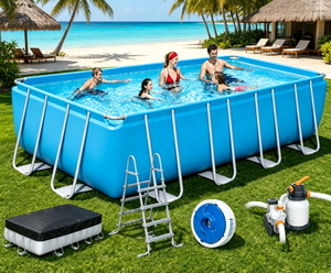 Piscina de PVC sobre el suelo, precio de fábrica, superventas, piscina para niños, piscina para patio trasero - Product Image 1