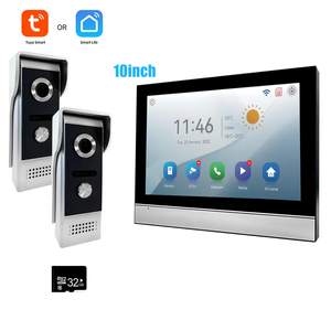 Tuya Smart 2-en-1 Sistema de intercomunicación al aire libre 1080P HD WiFi Timbre Cámara Visión nocturna Protección de contraseña segura Alertas de movimiento - Product Image 1