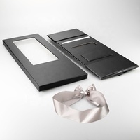 Boîte cadeau fleurs couvercle personnalisé noir et boîte de base paquet de papier de carton rigide boîtes à fleurs carrées pour Bouquets