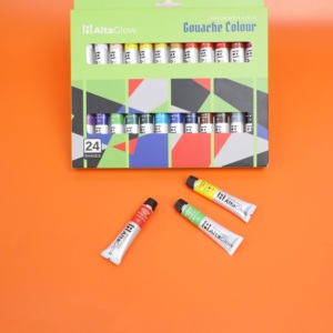 En vente Tube aluminium-<span class=keywords><strong>plastique</strong></span> non toxique 24 couleurs Pigmenti in Polvere Per Acqua <span class=keywords><strong>Gouache</strong></span> Paint Set - Product Image 2