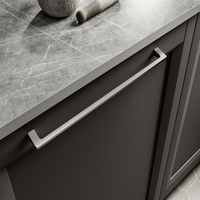Ensembles complets de meubles de cuisine modulaires modernes prêts à assembler, étanches, en bois massif et contreplaqué, avec évier, robinet et charnières