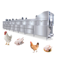 Ligne compacte de découpe de poulets, abattoir mobile compact pour volailles, ligne de machine à abattre les poulets de chair