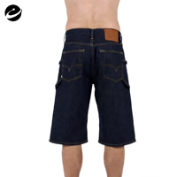 XUCHANG Original Vintage Casual Summer Designer OEM Custom Men's Selvage Baggy Jorts Dark Indigo Japanese Raw Selvedge Denim