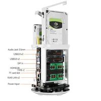 Intel N100 Mini Linux Ordinateur Blanc RJ45 LAN PC Pare-feu & VPN Routeur NAS avec 2 Ports LAN en Stock