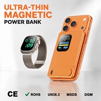 Batterie externe magnétique sans fil portable B2B 10000mAh ultra-mince 8,5 mm 15W Qi2 20W PD à charge rapide en alliage d'aluminium, idéale pour les voyages
