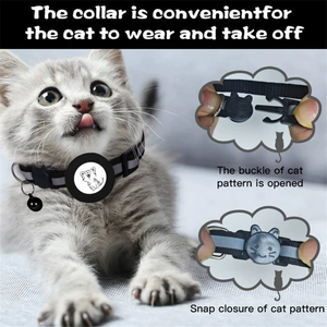 Prix bon marché 2025 <span class=keywords><strong>chat</strong></span> de compagnie réfléchissant avec collier en nylon Bell Tracker pour colliers en silicone Airtag - Product Image 5