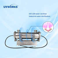 Stérilisateur d'eau UVC industriel UVWORKS 5T/H, idéal pour la purification globale de l'eau brute dans les grandes usines d'eau.