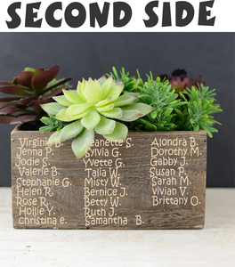 Wood Planter Box Custom Size | 1 Or 2 Sides | Personalized Type | Rustic Wood Planter BOX | Thank You Gift | Farmhouse | Interior Decoration